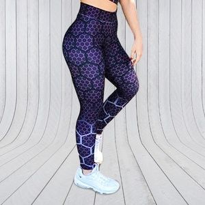 Purple Honeycomb Leggings